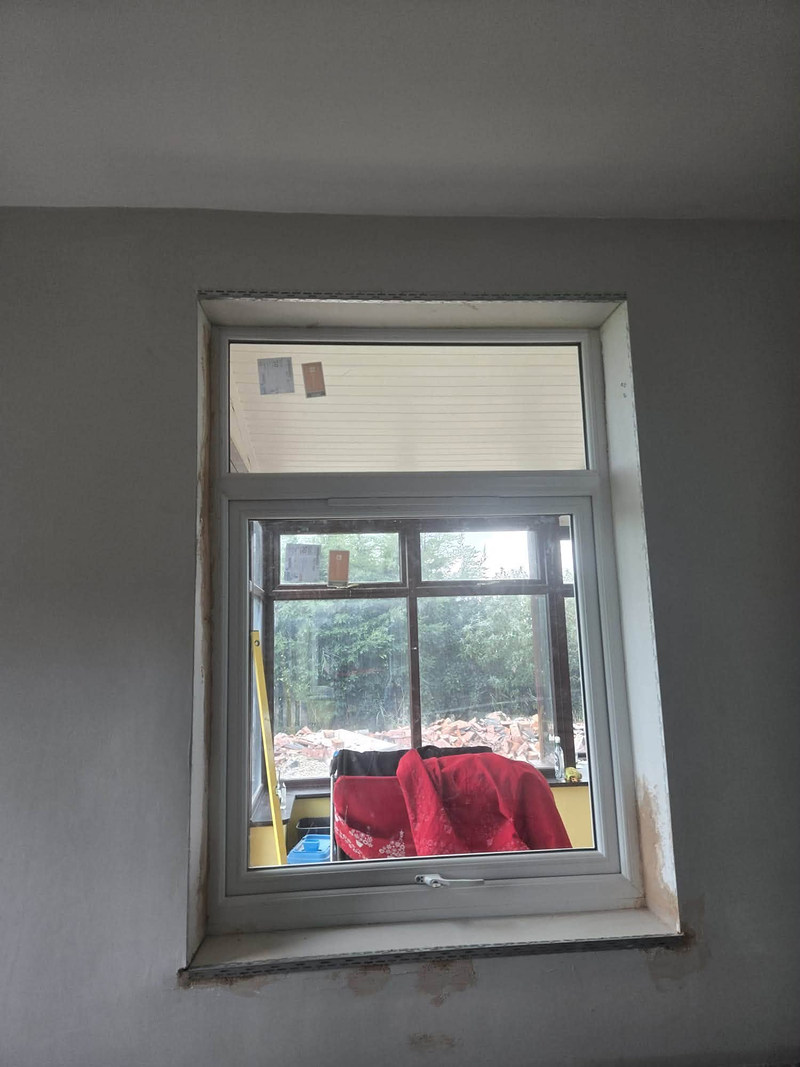Finished wall and neat reveals around a window